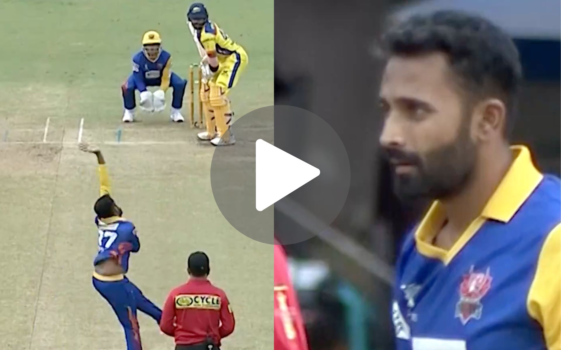 [Watch] MI Star Turns On The Heat In Maharaja Trophy By Drawing First Blood At RCB's Home Ground